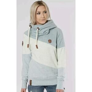 NAKETANO Hoodie Sweatshirt Women Size S Shawl Hooded Neck VR20580